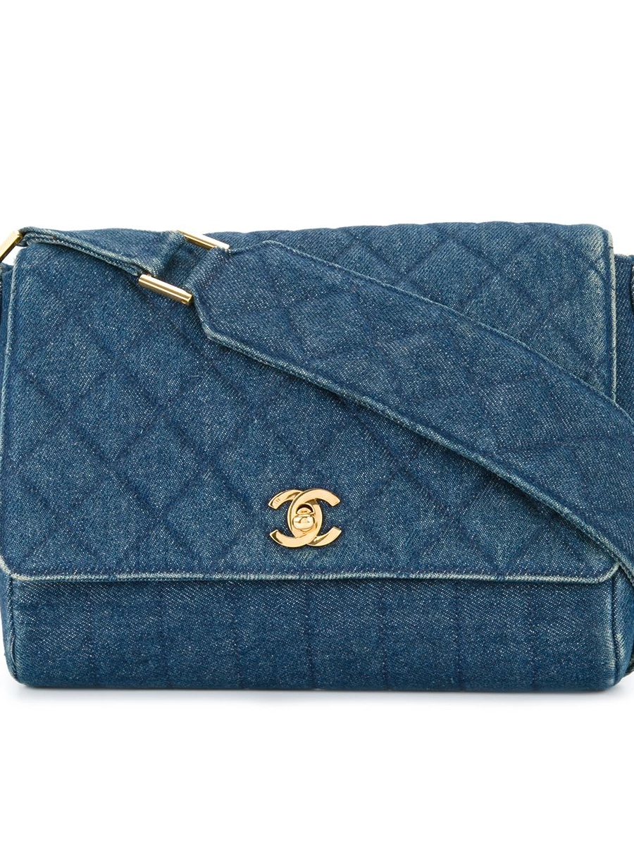 Affordable HOT SALE quilted CHANEL bag denim Women shoulder 0405